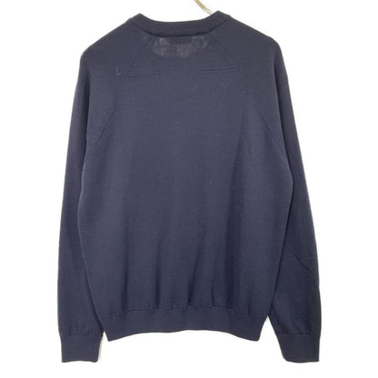 DIOR 863m631zt904 Navy Zip Design Crewneck Pullover Knit M