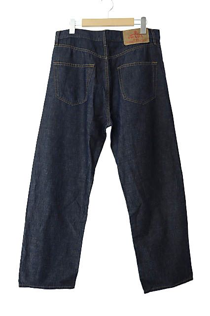 Prada 24SS Triangle Logo Plate 5 Pocket Denim Pants Jeans Gep374 31 Indigo