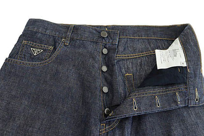 Prada 24SS Triangle Logo Plate 5 Pocket Denim Pants Jeans Gep374 31 Indigo