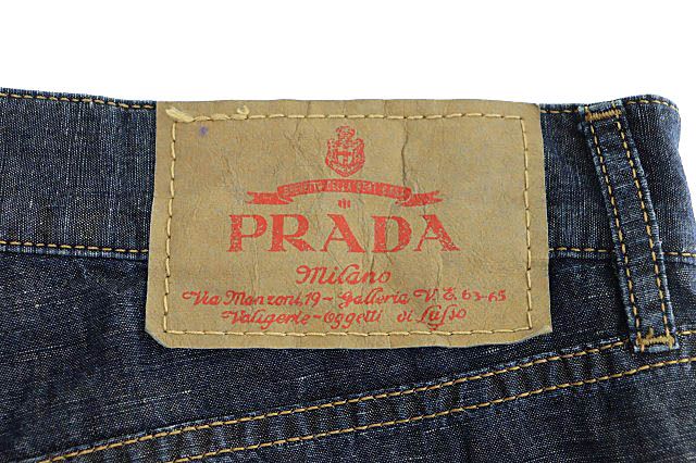 Prada 24SS Triangle Logo Plate 5 Pocket Denim Pants Jeans Gep374 31 Indigo