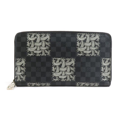 Louis Vuitton Round Zipper Long Wallet Organizer Damier Graphite Christopher