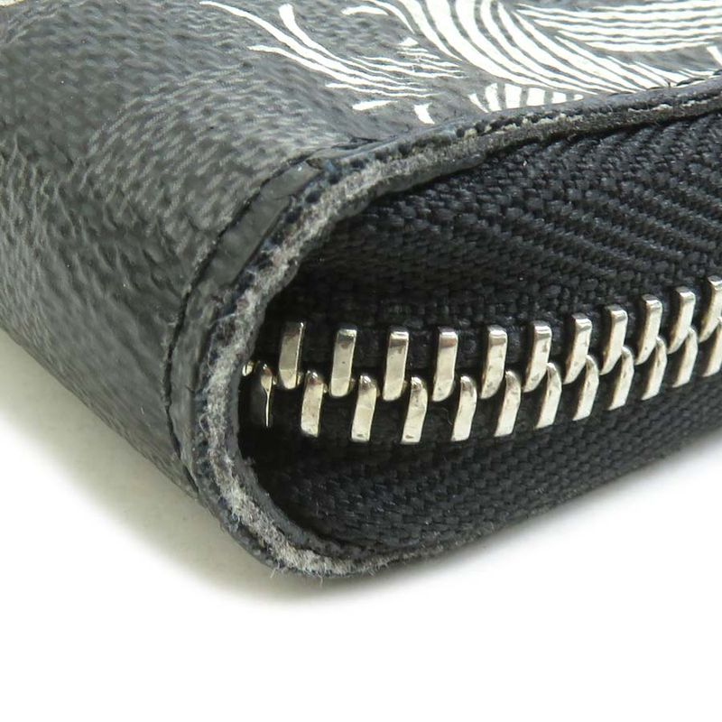 Louis Vuitton Round Zipper Long Wallet Organizer Damier Graphite Christopher