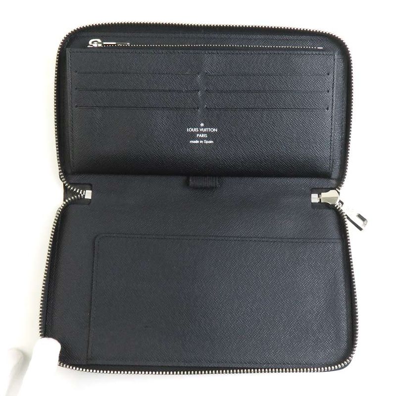 Louis Vuitton Round Zipper Long Wallet Organizer Damier Graphite Christopher