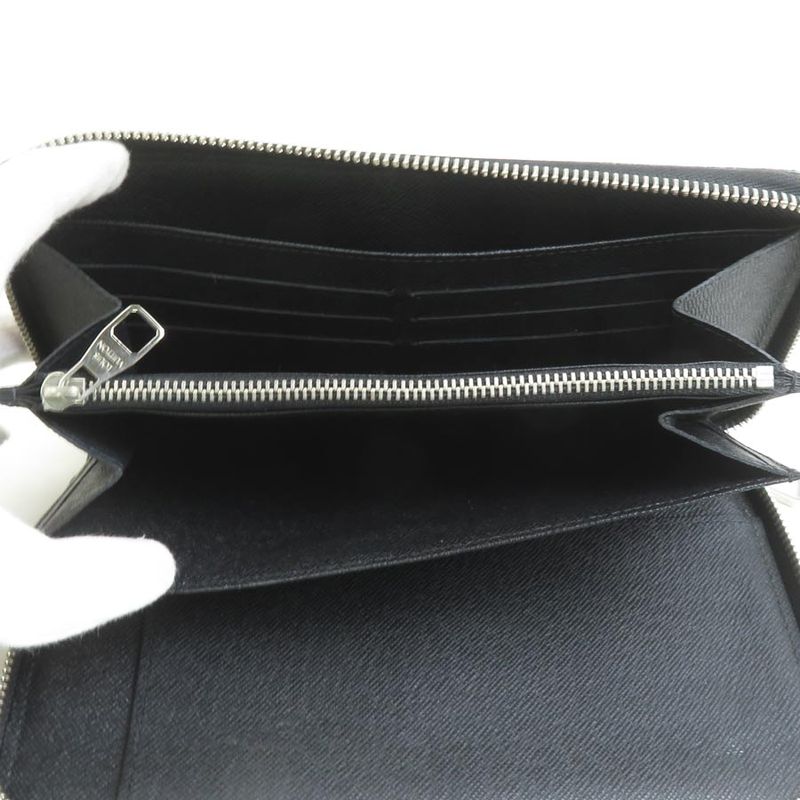 Louis Vuitton Round Zipper Long Wallet Organizer Damier Graphite Christopher
