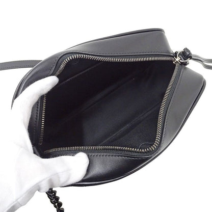 Gucci Bag Women's Brand Shoulder Bag GG Marmont Leather Black 447632 Black