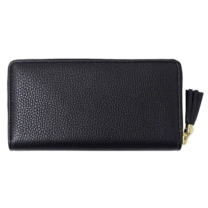 Gucci Wallet Women Men Branded Long Wallet Soho Leather Black 598187 Black