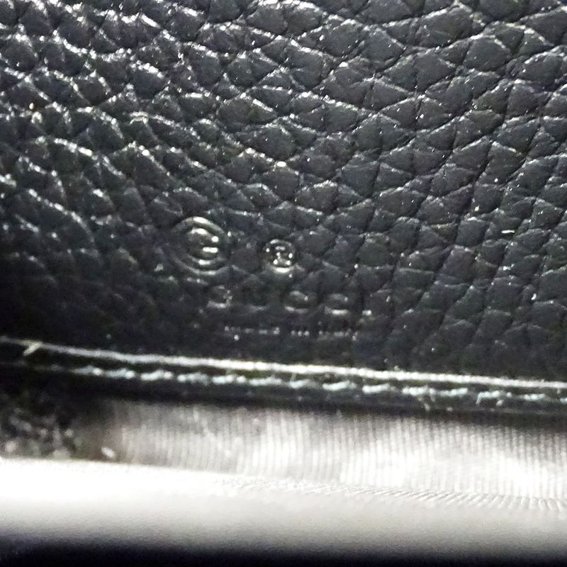 Gucci Wallet Women Men Branded Long Wallet Soho Leather Black 598187 Black