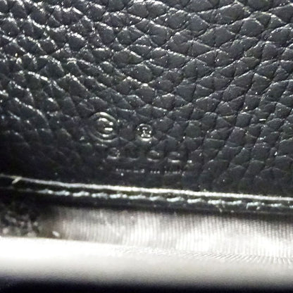 Gucci Wallet Women Men Branded Long Wallet Soho Leather Black 598187 Black
