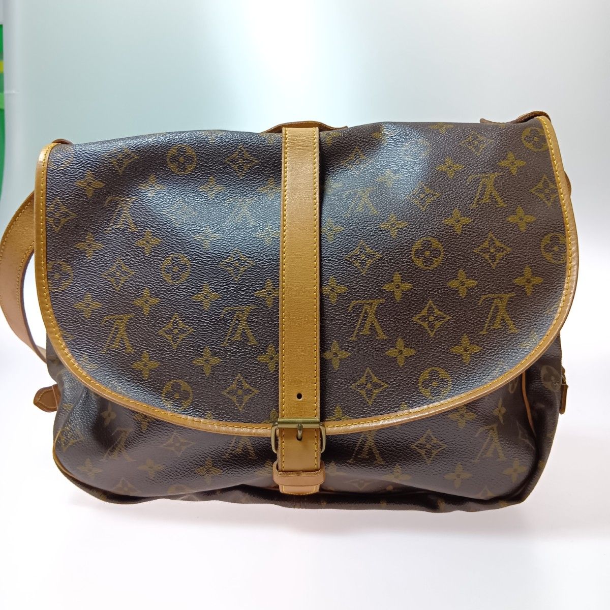 Louis Vuitton Monogram Saumur 35 Shoulder Bag M42254 Brown