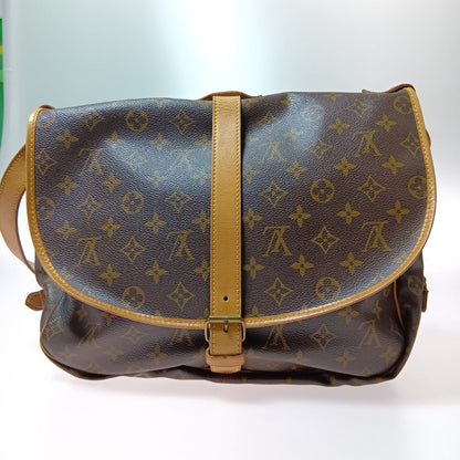 Louis Vuitton Monogram Saumur 35 Shoulder Bag M42254 Brown