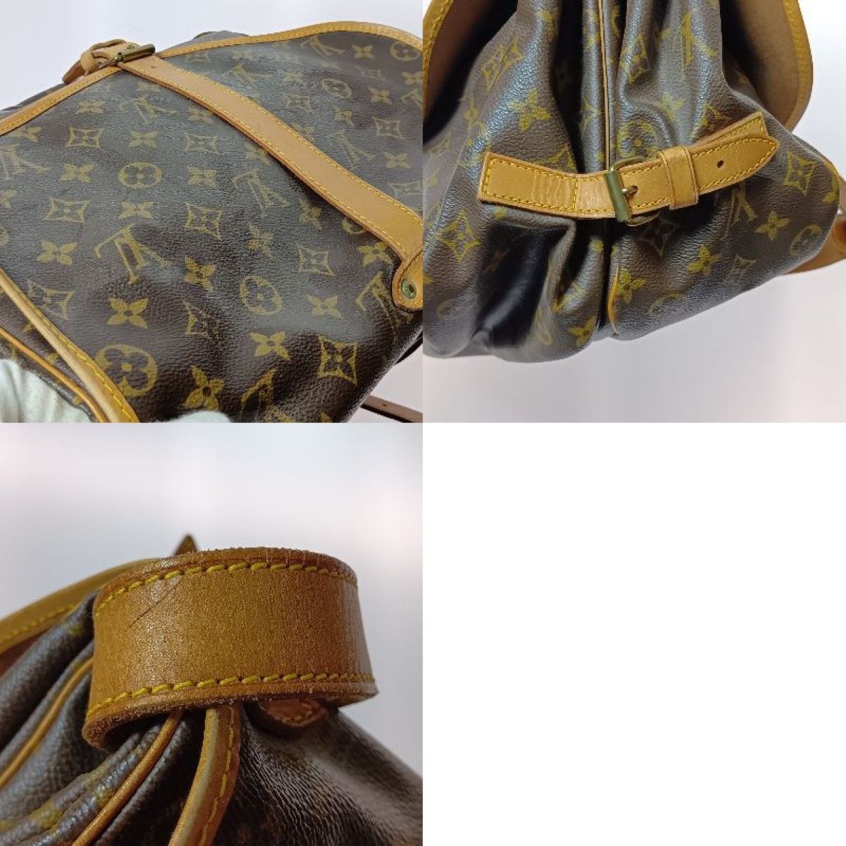 Louis Vuitton Monogram Saumur 35 Shoulder Bag M42254 Brown