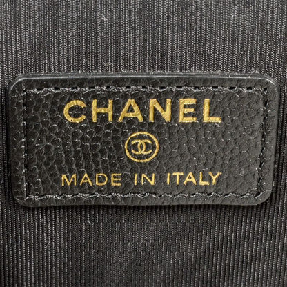 Chanel Vanity Mini Chain Pouch Caviar Skin Black 8-digit 31st Coco Pearl
