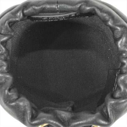 Chanel Matelasse Mini Chain Pouch Shoulder Bag Lamb Skin Ap2330 Black Gold