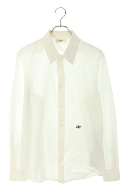 Celine 25AW 2c983100x Anagram Embroidered Long Sleeve Shirt Men 39