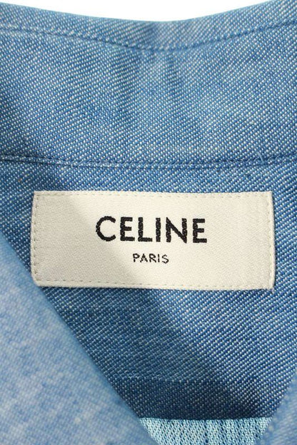 Celine 25AW 2c982140o Anagram Embroidery Chien Bray Long Sleeve Shirt Men 39