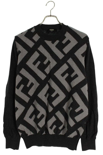 Fendi Fzx091 APJK Zucca Pattern Knit Men's 52