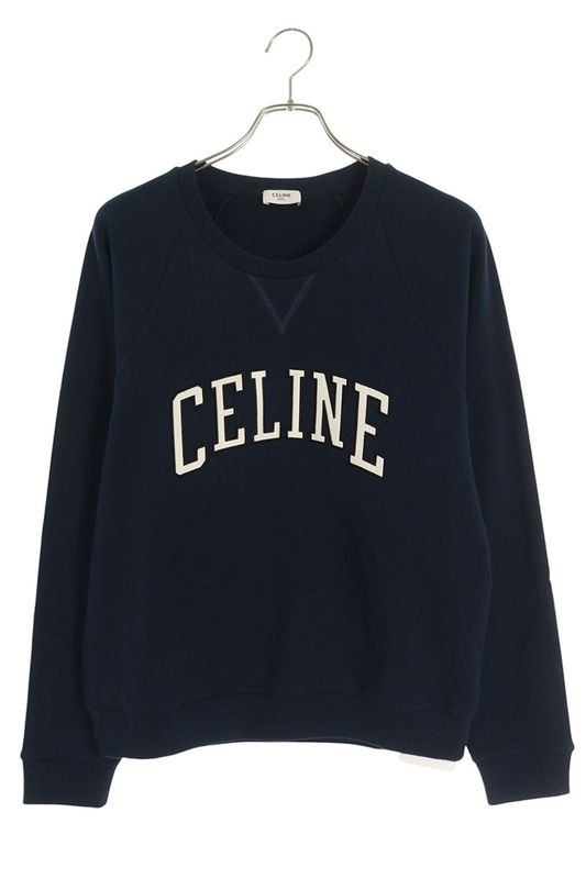 Celine 25AW Ry0hd670q Logo Wappen Sweatshirt Men's M