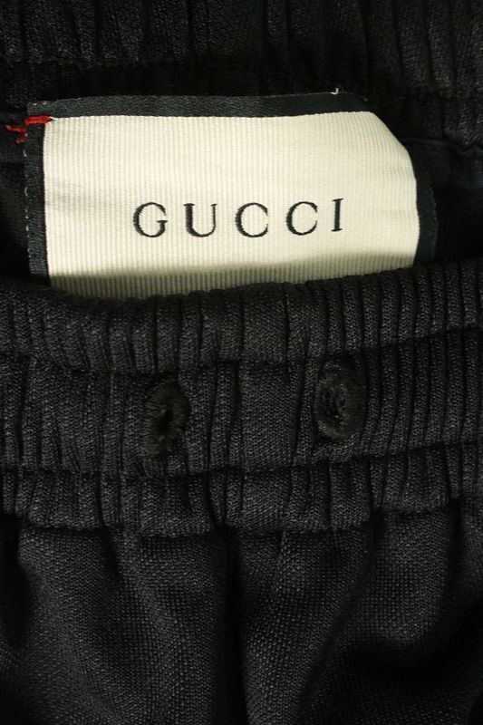 Gucci 598858 Xjbz8 Side Logo Wool Track Long Pants Men's XS