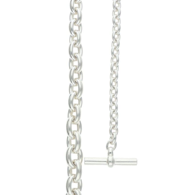 Hermes Crescendo Cles Crescendo Silver Necklace Men Long