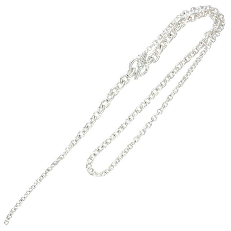 Hermes Crescendo Cles Crescendo Silver Necklace Men Long