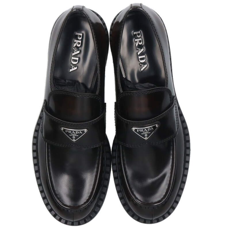 Prada 2de127 Chocolate Brushed Leather Loafer Men's 11