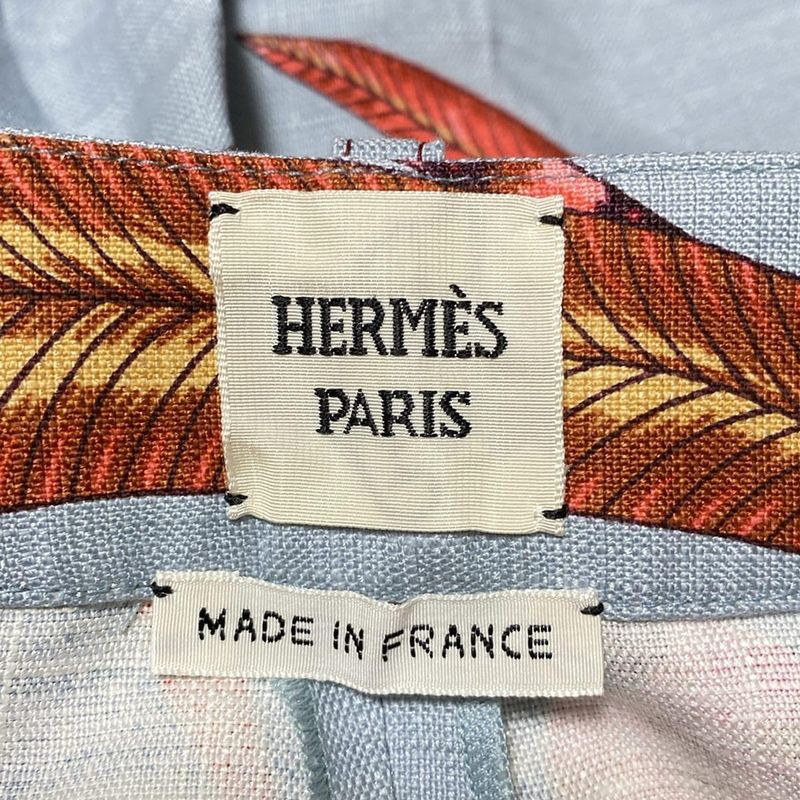Hermes Shorts Size 38 M Women's Beautiful - Light Blue X Pink X Multi Floral