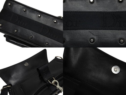 Dior Galliano Era Hardcore Shoulder Bag Rhinestone Leather Black — view 8