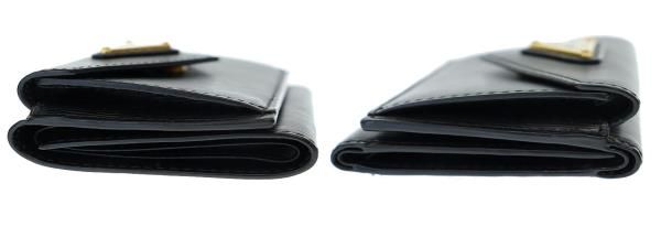 Prada Vittero Move Triangle Logo Compact Wallet Trifold Wallet 1mh021 Black