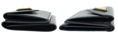 Prada Vittero Move Triangle Logo Compact Wallet Trifold Wallet 1mh021 Black