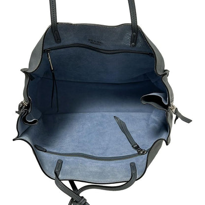 Prada Shoulder Bag Etiquette 1bg118 Grey Leather