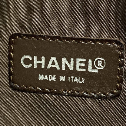 Chanel New Travel Line Business Bag Brown×khaki Leather