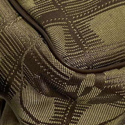 Chanel New Travel Line Business Bag Brown×khaki Leather