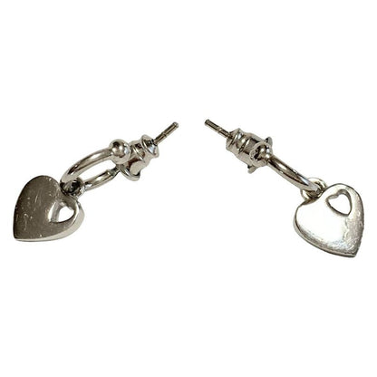 Celine Earrings - Silver Heart