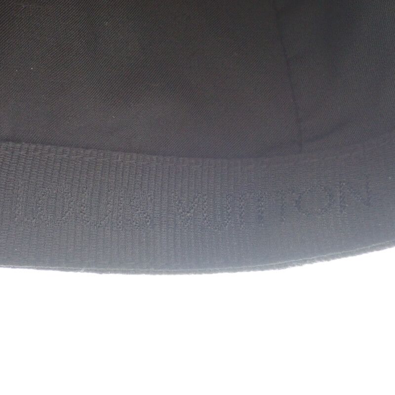 Louis Vuitton Monogram Essential M76585 Baseball Cap Cotton Leather Black Men's