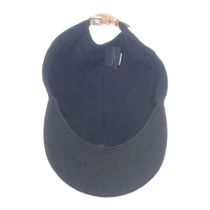 Louis Vuitton Monogram Essential M76585 Baseball Cap Cotton Leather Black Men's