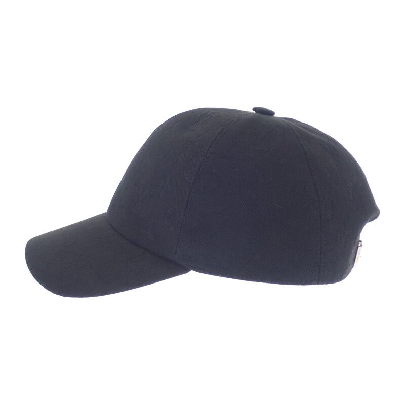 Louis Vuitton Monogram Essential M76585 Baseball Cap Cotton Leather Black Men's
