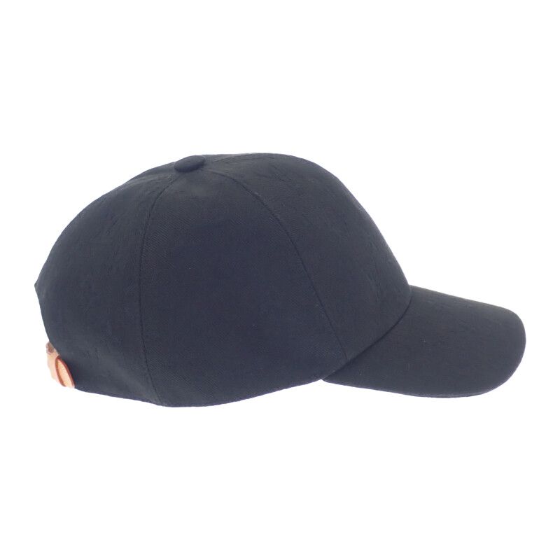 Louis Vuitton Monogram Essential M76585 Baseball Cap Cotton Leather Black Men's