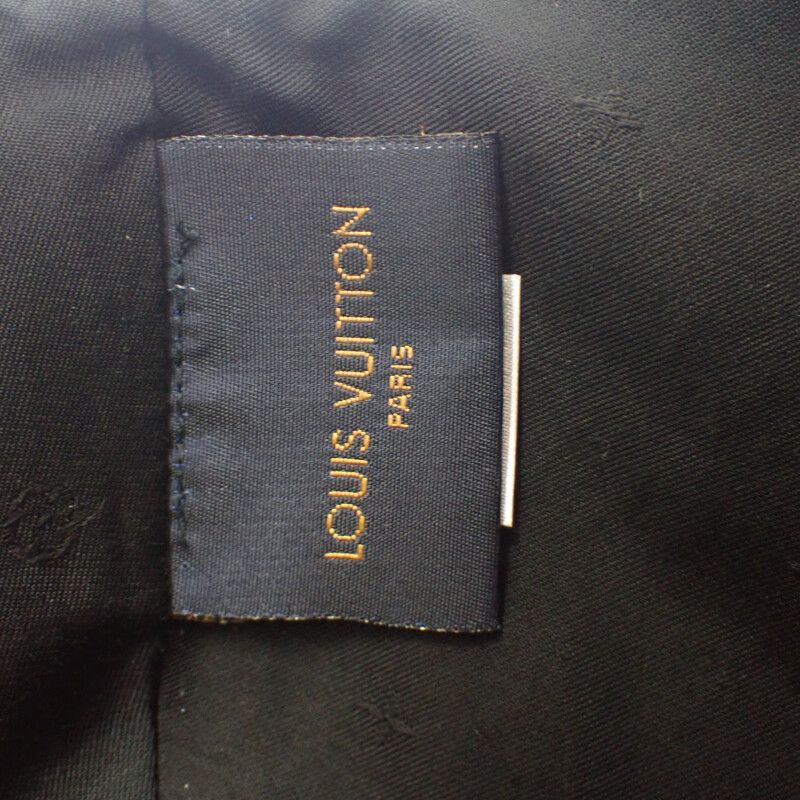 Louis Vuitton Monogram Essential M76585 Baseball Cap Cotton Leather Black Men's