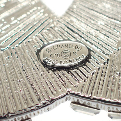 Chanel Coco Mark Brooch Ab63085 Y02003 Z3502 Metal Crystal Silver Accessories