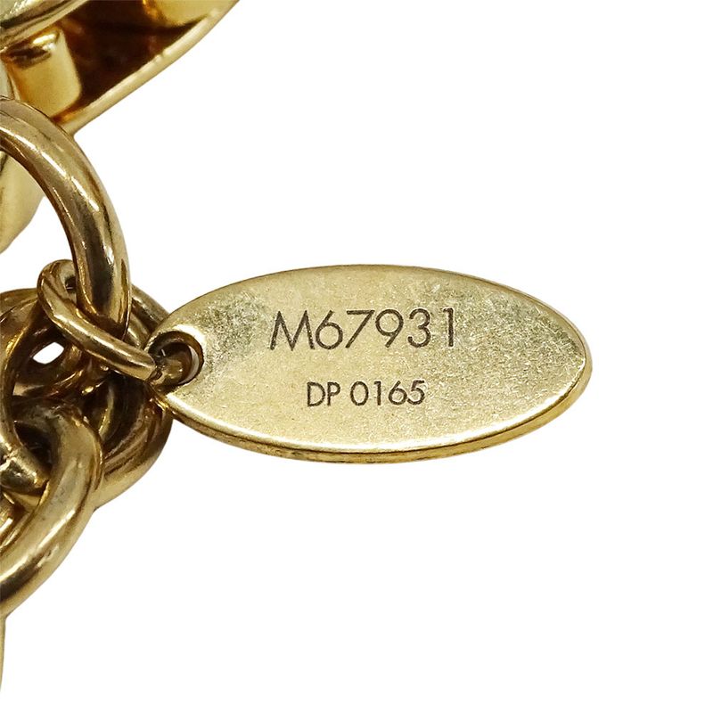 Louis Vuitton Charm Women's Branded Metal Bag Charm Bloomy Gold M67931 Key