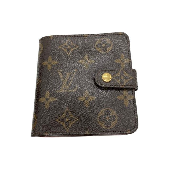 Louis Vuitton Monogram Compact Zip Bifold Wallet Wallet M61667 Brown