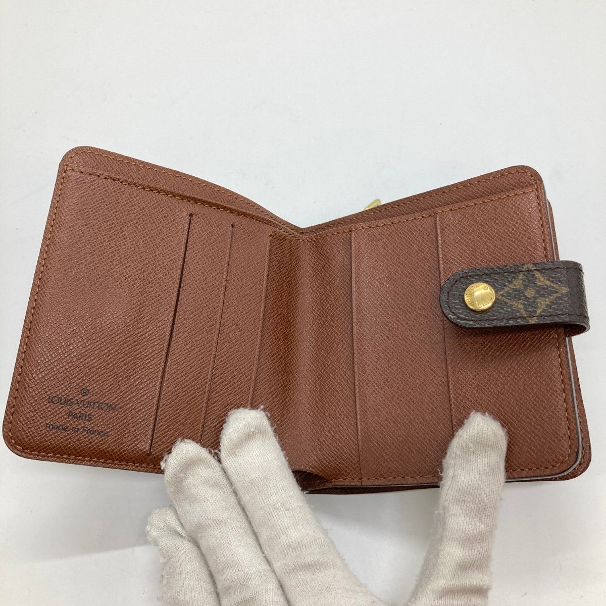 Louis Vuitton Monogram Compact Zip Bifold Wallet Wallet M61667 Brown