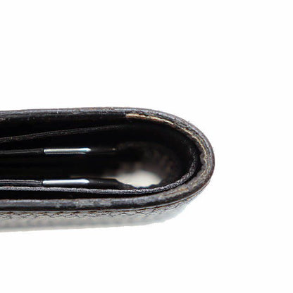 Cartier Saddle Stitch Leather Bifold Billfold Card Case Wallet Brown Brand