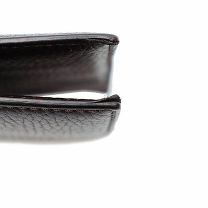 Cartier Saddle Stitch Leather Bifold Billfold Card Case Wallet Brown Brand