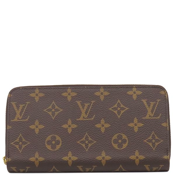Louis Vuitton Long Wallet Zippy Wallet Monogram Canvas Brown Gold Hardware