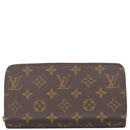 Louis Vuitton Long Wallet Zippy Wallet Monogram Canvas Brown Gold Hardware