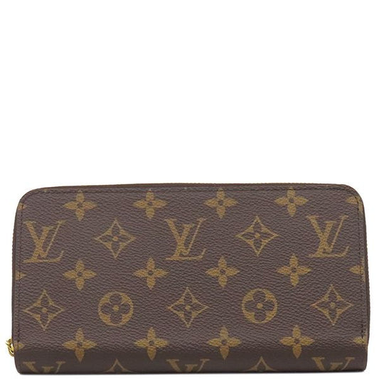 Louis Vuitton Long Wallet Zippy Wallet Monogram Canvas Brown Gold Hardware