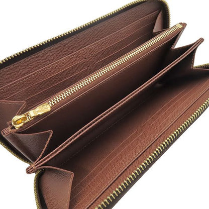 Louis Vuitton Long Wallet Zippy Wallet Monogram Canvas Brown Gold Hardware