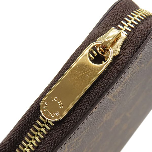 Louis Vuitton Long Wallet Zippy Wallet Monogram Canvas Brown Gold Hardware