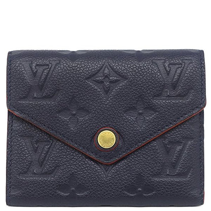Louis Vuitton Trifold Wallet Portefeuille Victorine Monogram Empreinte Marine